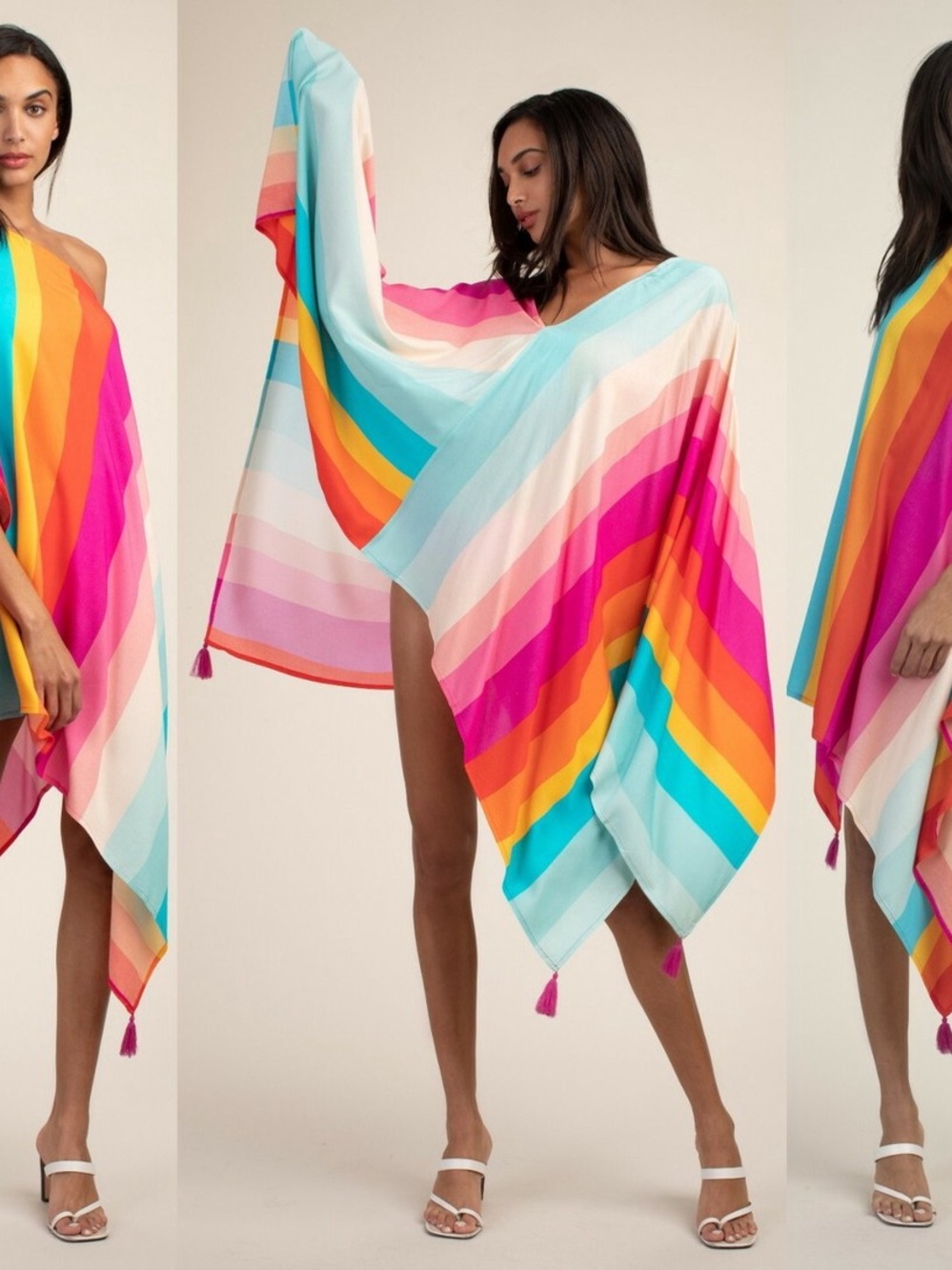 Trina Turk Multi-Color Striped Swim Coverup